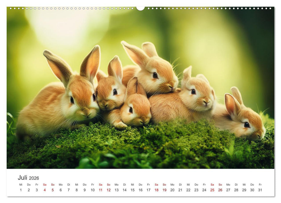 Fantastisch, flauschig, frech! - Ein Kaninchenkalender (CALVENDO Premium Wandkalender 2026)