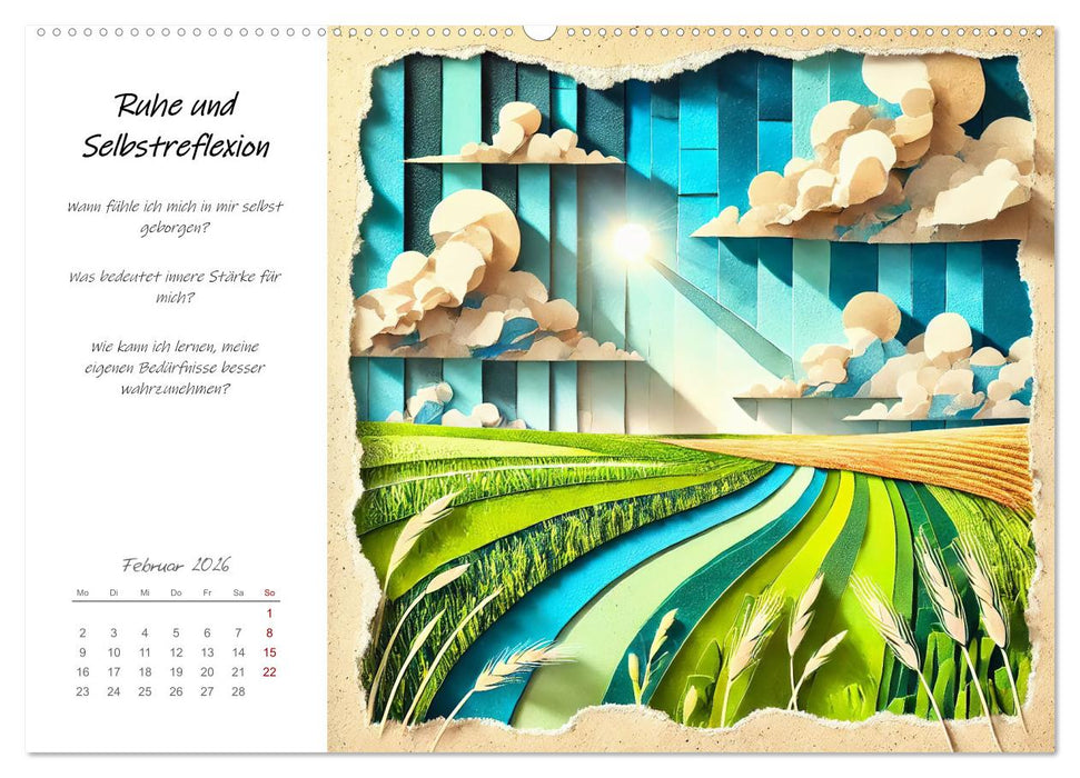 Dein Jahr der Stärke - Reflexionskalender für mehr Selbstbewusstsein (CALVENDO Wandkalender 2026)