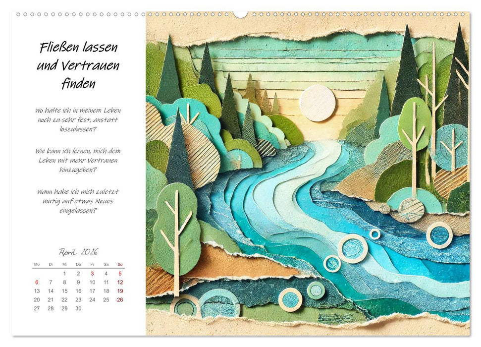 Dein Jahr der Stärke - Reflexionskalender für mehr Selbstbewusstsein (CALVENDO Wandkalender 2026)