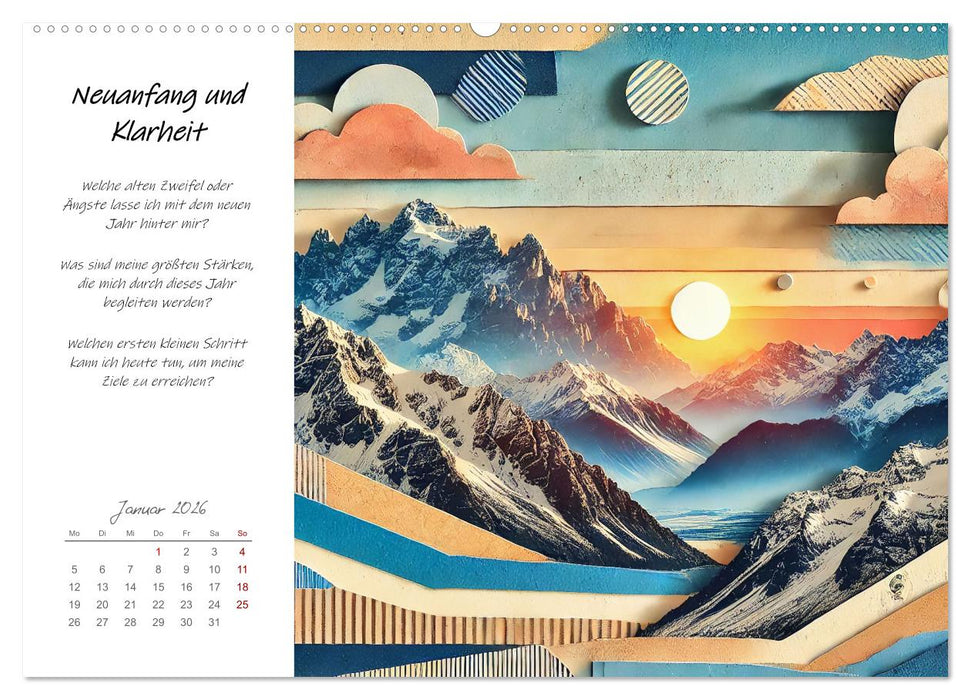 Dein Jahr der Stärke - Reflexionskalender für mehr Selbstbewusstsein (CALVENDO Premium Wandkalender 2026)