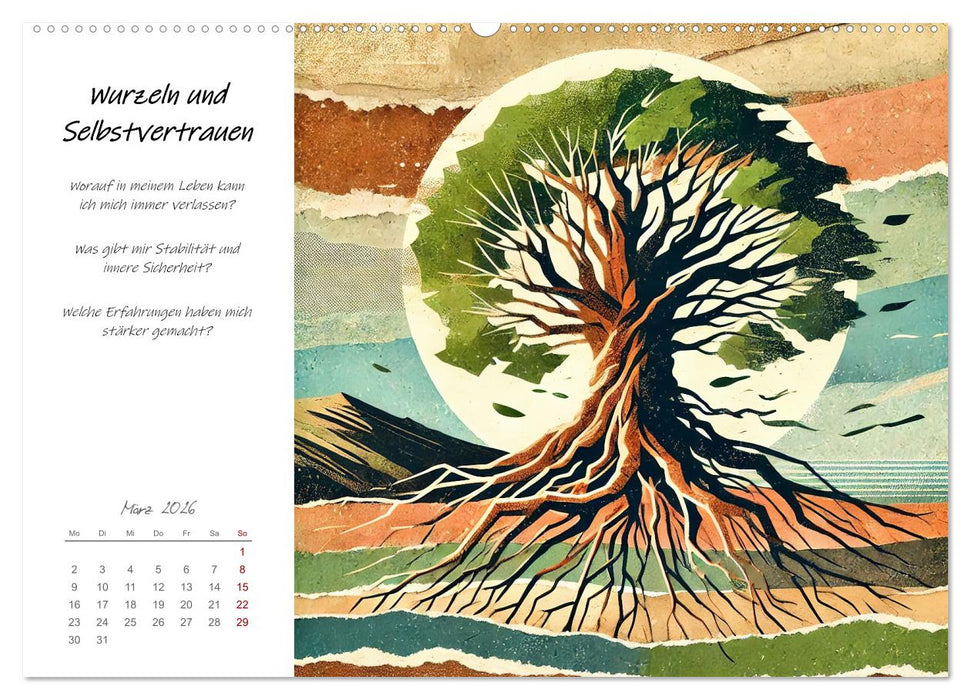 Dein Jahr der Stärke - Reflexionskalender für mehr Selbstbewusstsein (CALVENDO Premium Wandkalender 2026)