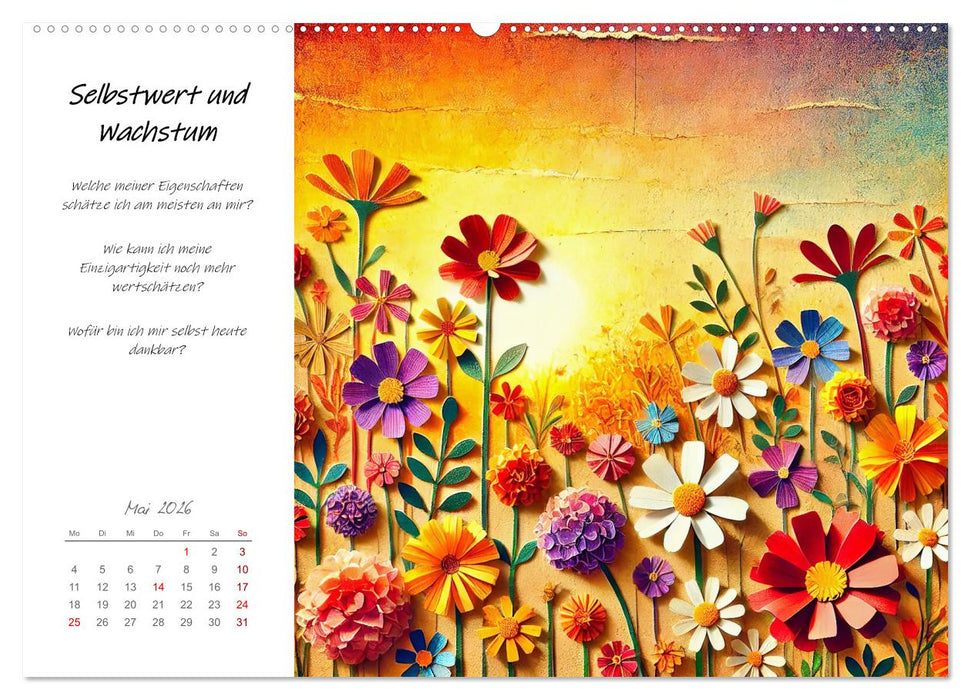 Dein Jahr der Stärke - Reflexionskalender für mehr Selbstbewusstsein (CALVENDO Premium Wandkalender 2026)