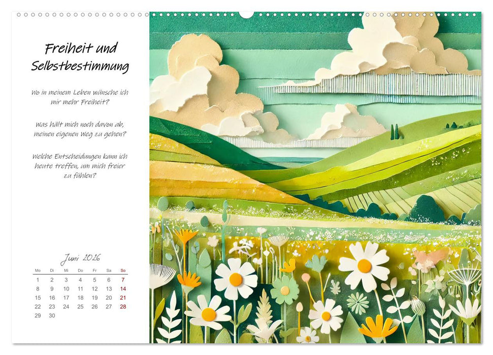 Dein Jahr der Stärke - Reflexionskalender für mehr Selbstbewusstsein (CALVENDO Premium Wandkalender 2026)