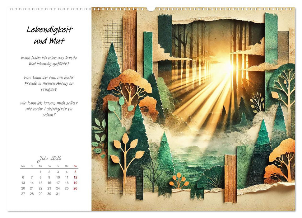 Dein Jahr der Stärke - Reflexionskalender für mehr Selbstbewusstsein (CALVENDO Premium Wandkalender 2026)