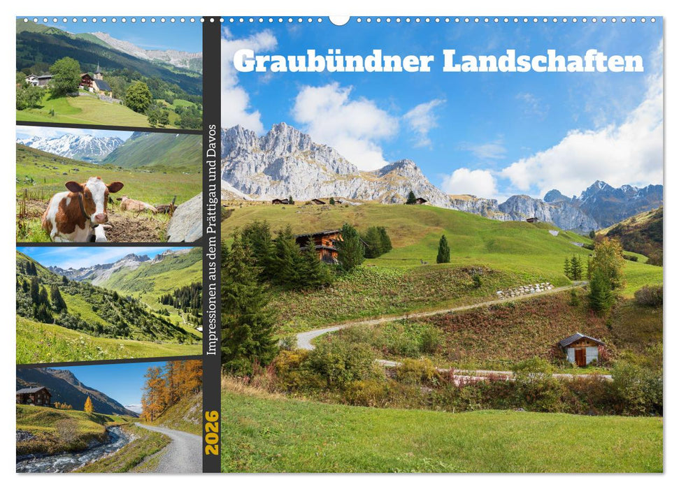 Graubündner Landschaften (CALVENDO Wandkalender 2026)