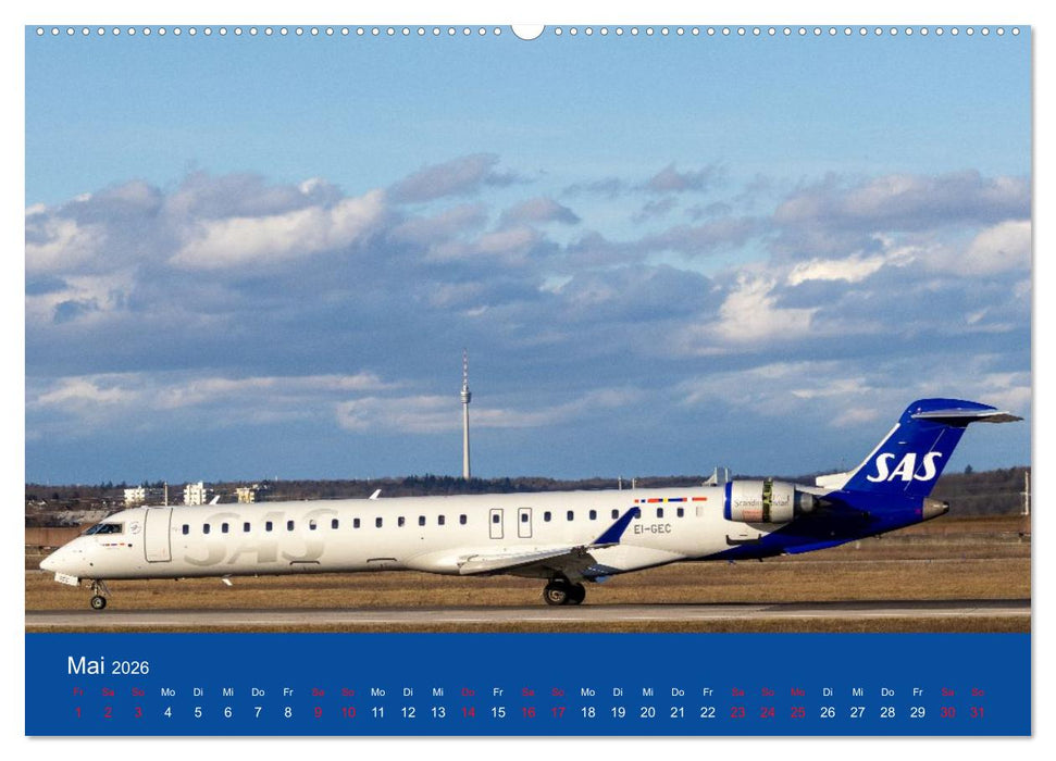 Besondere Flugzeuge am Flughafen Stuttgart (CALVENDO Wandkalender 2026)