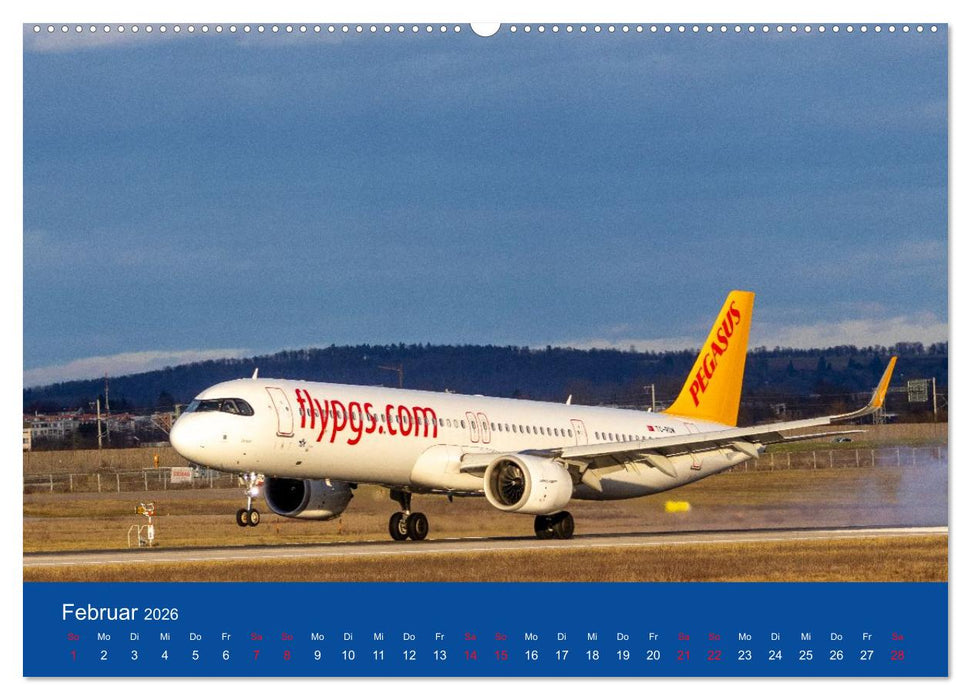 Besondere Flugzeuge am Flughafen Stuttgart (CALVENDO Premium Wandkalender 2026)