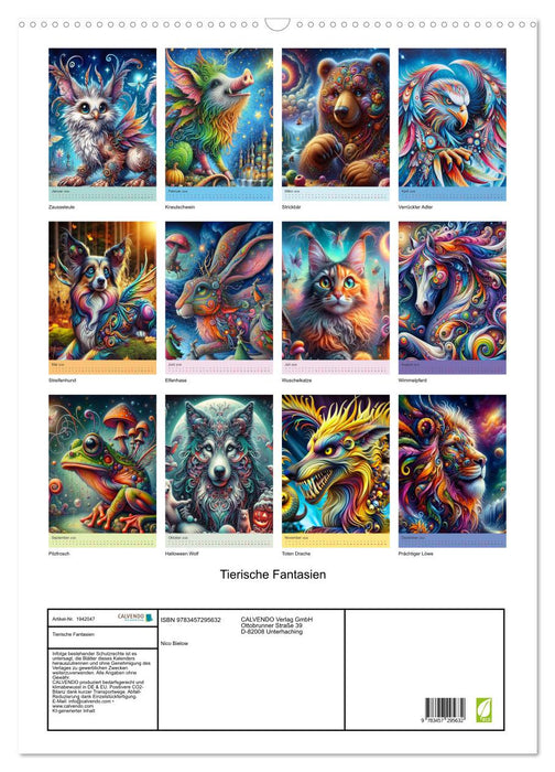 Tierische Fantasien (CALVENDO Wandkalender 2026)