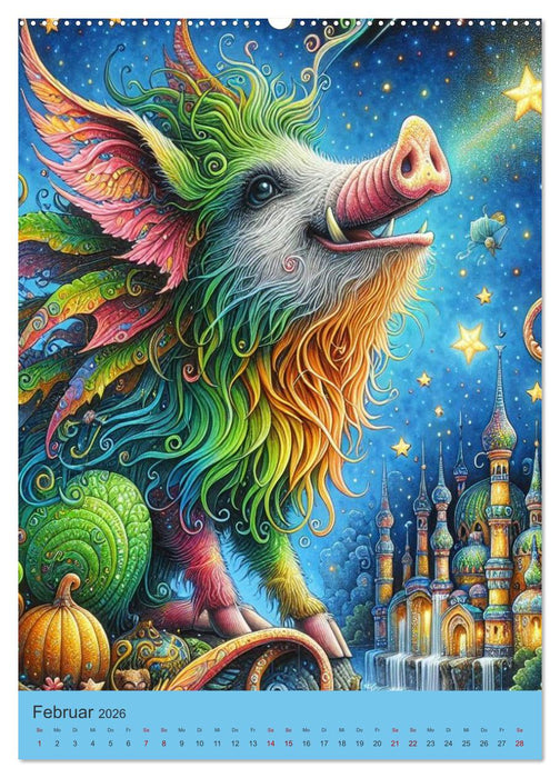 Tierische Fantasien (CALVENDO Premium Wandkalender 2026)