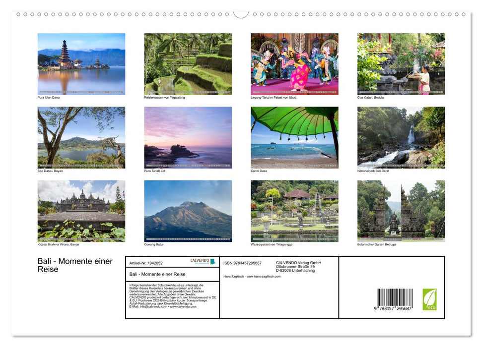 Bali - Momente einer Reise (CALVENDO Premium Wandkalender 2026)