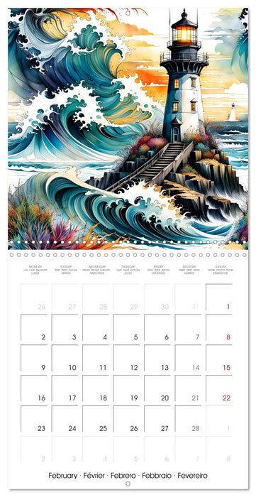 Romantic lighthouses (CALVENDO Monthly Calendar 2026)