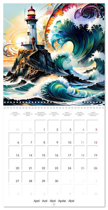 Romantic lighthouses (CALVENDO Monthly Calendar 2026)