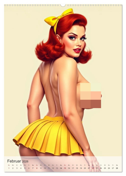 Pin-up Girls - Frech, Freizügig und Verführerisch (CALVENDO Wandkalender 2026)