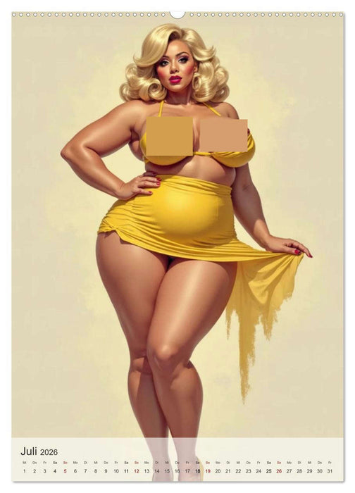 Pin-up Girls - Frech, Freizügig und Verführerisch (CALVENDO Premium Wandkalender 2026)