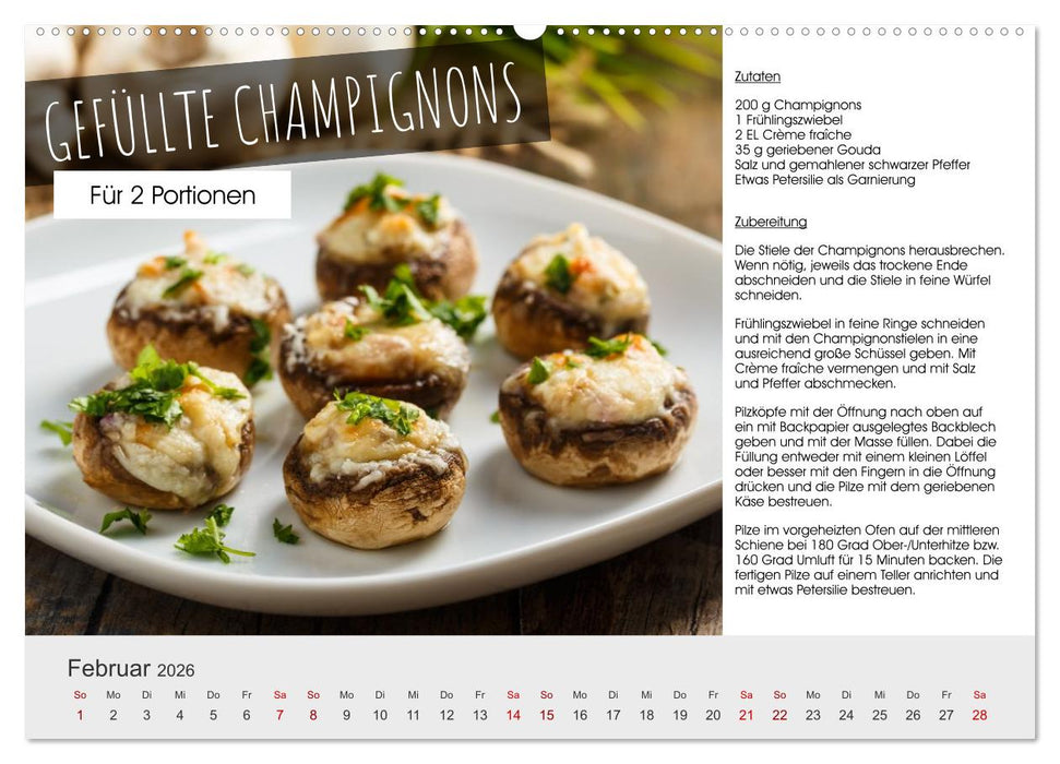 Vegetarisch - leicht und lecker (CALVENDO Wandkalender 2026)