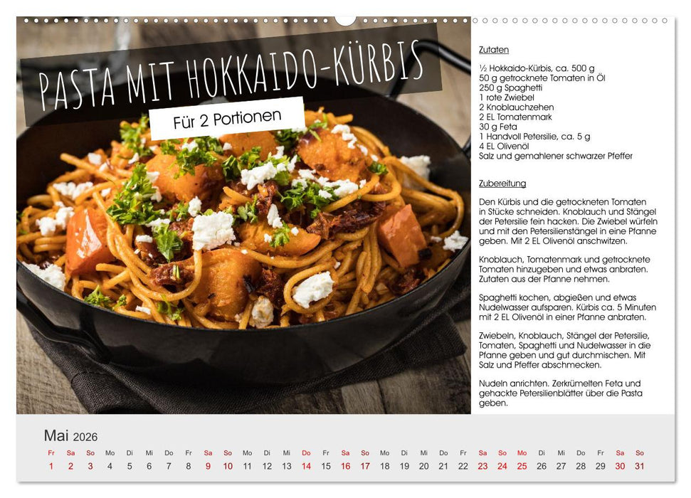Vegetarisch - leicht und lecker (CALVENDO Wandkalender 2026)