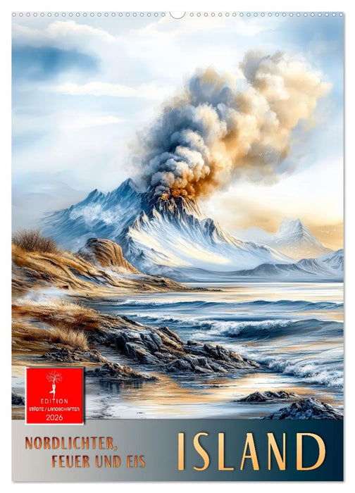 Island - Nordlichter, Feuer und Eis (CALVENDO Wandkalender 2026)