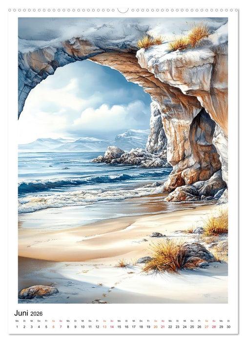 Island - Nordlichter, Feuer und Eis (CALVENDO Wandkalender 2026)