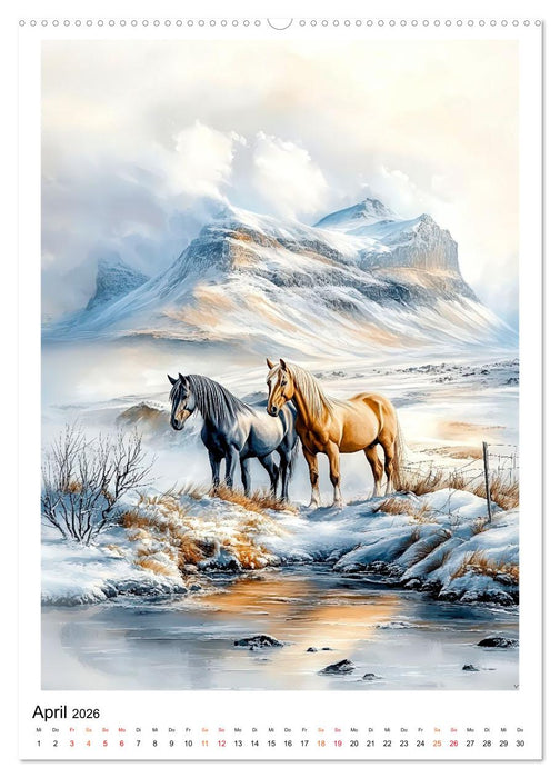 Island - Nordlichter, Feuer und Eis (CALVENDO Premium Wandkalender 2026)