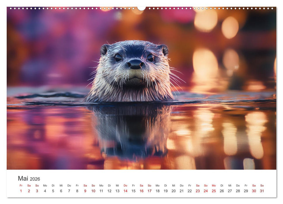 Wächter des Flusses - Ein Jahr mit Fischottern (CALVENDO Wandkalender 2026)