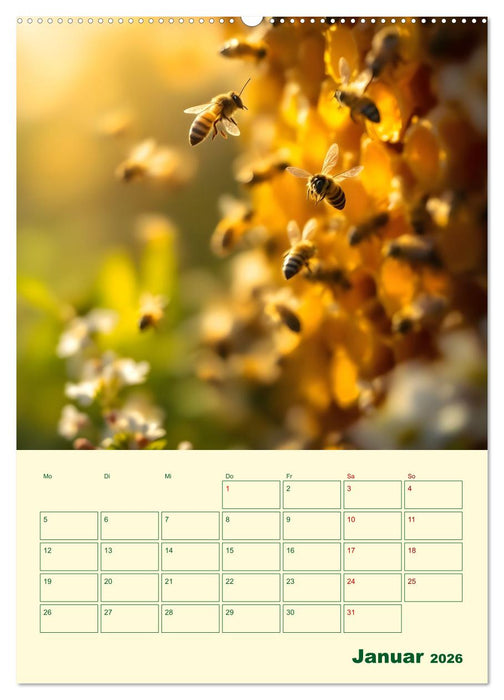 Bienenblick – Ein Jahr mit den Bienen (CALVENDO Wandkalender 2026)