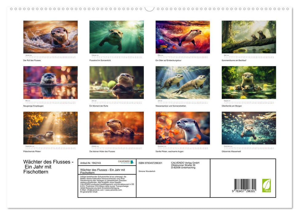 Wächter des Flusses - Ein Jahr mit Fischottern (CALVENDO Premium Wandkalender 2026)