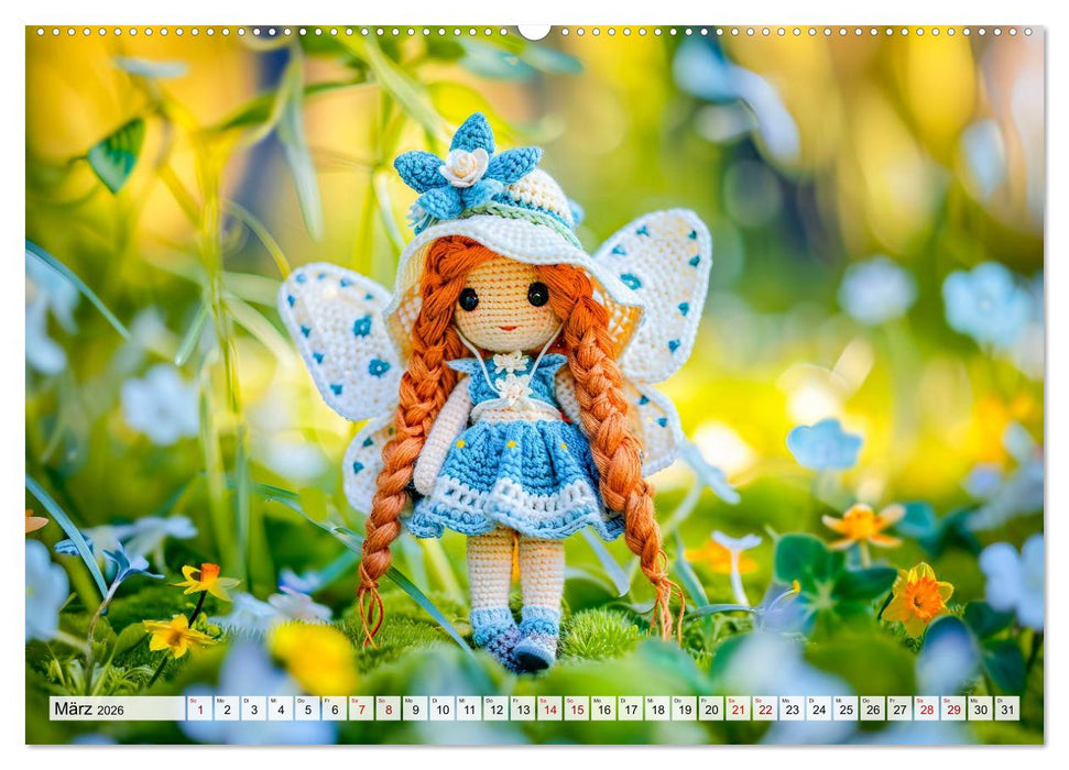 Niedliche Häkelpuppen - Kreative Ideen für jede Jahreszeit (CALVENDO Wandkalender 2026)
