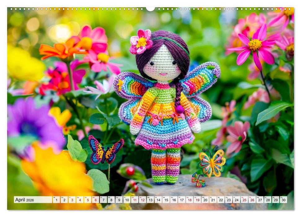 Niedliche Häkelpuppen - Kreative Ideen für jede Jahreszeit (CALVENDO Wandkalender 2026)