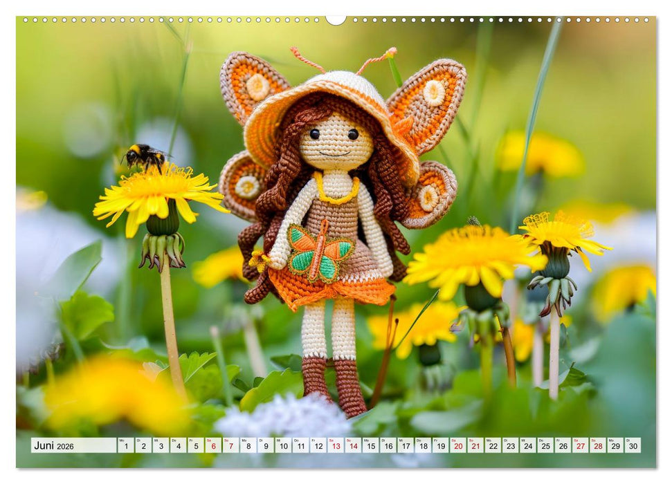 Niedliche Häkelpuppen - Kreative Ideen für jede Jahreszeit (CALVENDO Premium Wandkalender 2026)