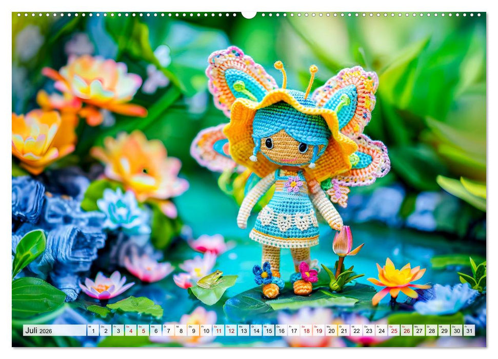 Niedliche Häkelpuppen - Kreative Ideen für jede Jahreszeit (CALVENDO Premium Wandkalender 2026)