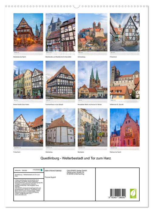 Quedlinburg - Welterbestadt und Tor zum Harz (CALVENDO Premium Wandkalender 2026)