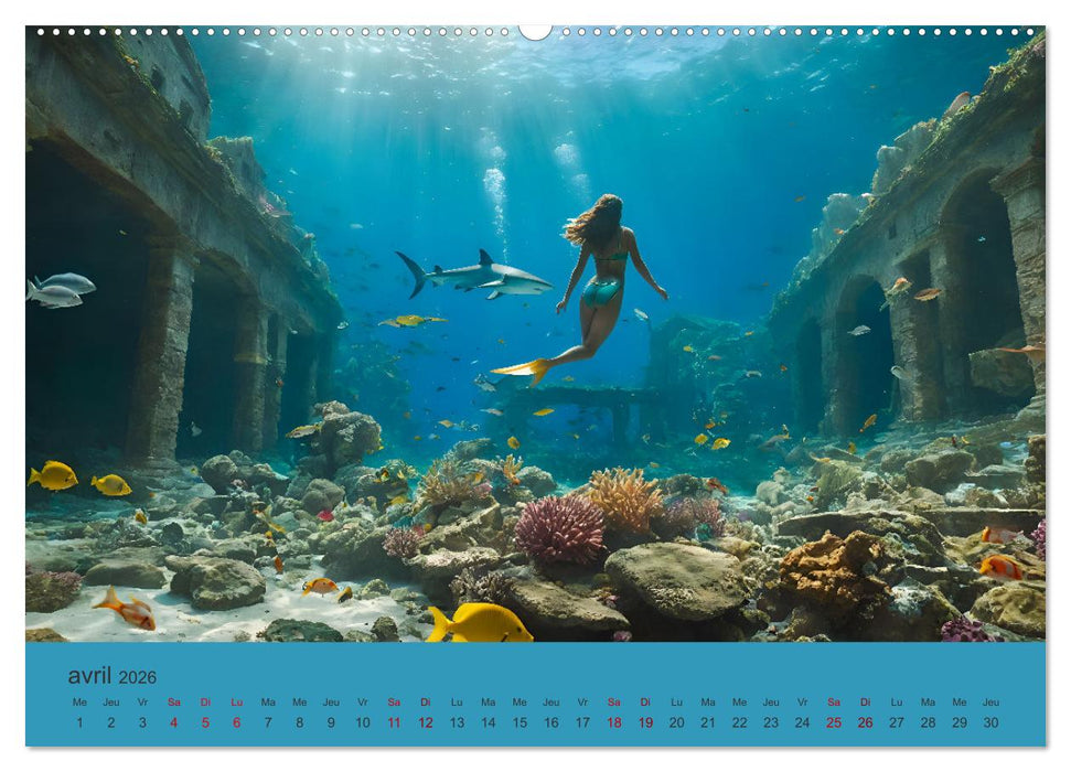 Paysages marins Une plongée fantastique (CALVENDO Calendrier supérieur 2026)