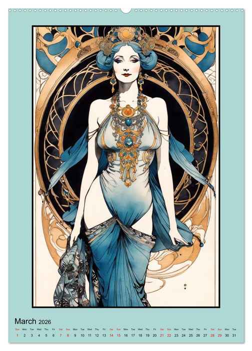 Women's Images of the Belle Époque (CALVENDO Monthly Calendar 2026)