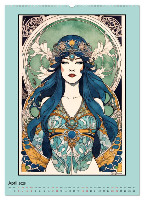 Women's Images of the Belle Époque (CALVENDO Monthly Calendar 2026)