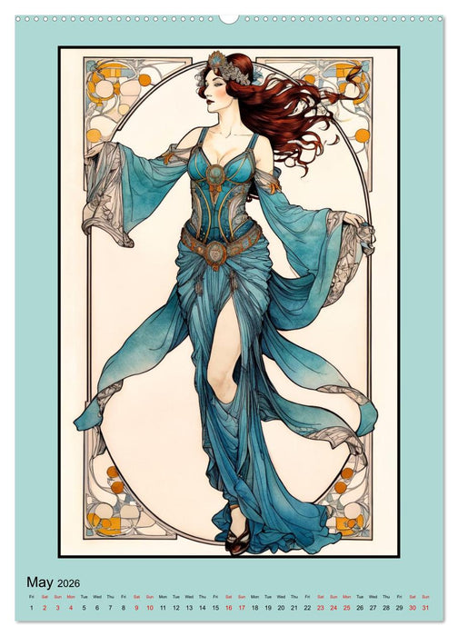 Women's Images of the Belle Époque (CALVENDO Monthly Calendar 2026)