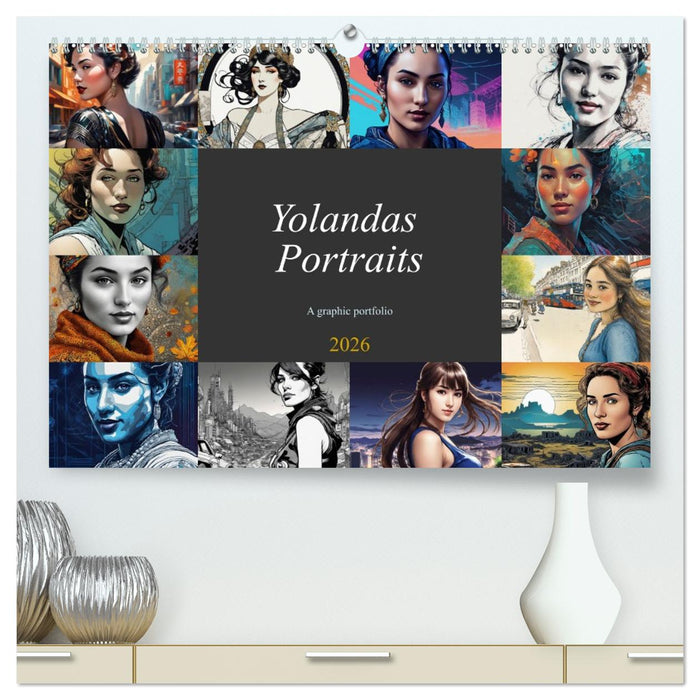 Yolanda's portraits, a graphic portfolio (CALVENDO Premium-Calendar 2026)