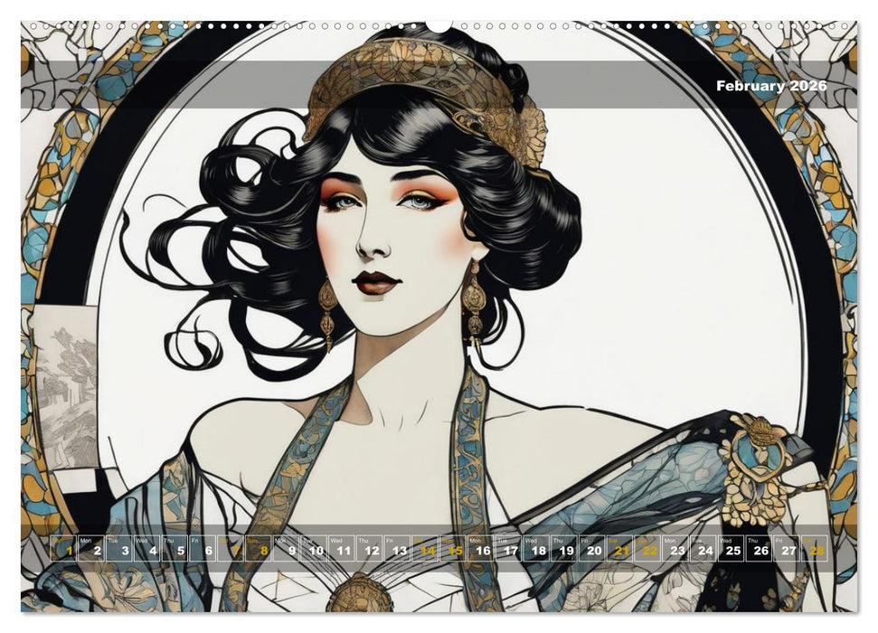 Yolanda's portraits, a graphic portfolio (CALVENDO Premium-Calendar 2026)