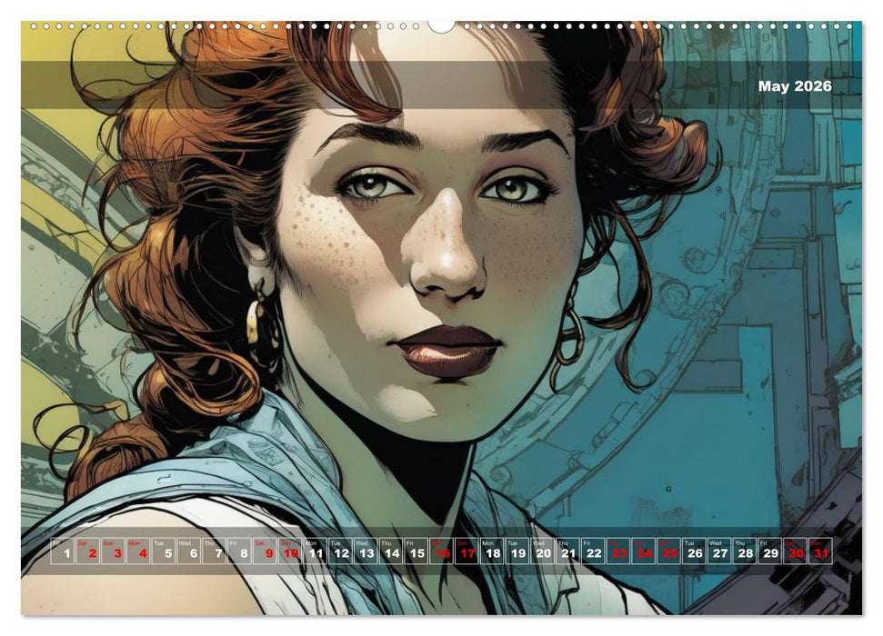 Yolanda's portraits, a graphic portfolio (CALVENDO Premium-Calendar 2026)