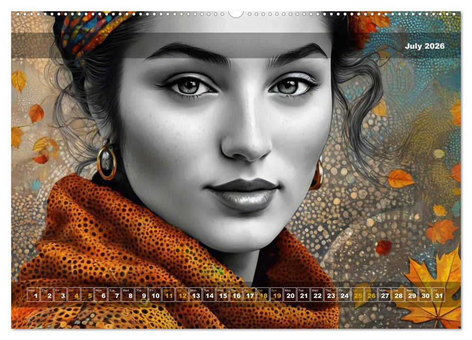 Yolanda's portraits, a graphic portfolio (CALVENDO Premium-Calendar 2026)