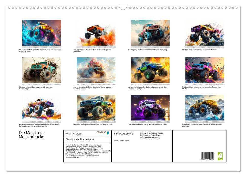 Die Macht der Monstertrucks (CALVENDO Wandkalender 2026)