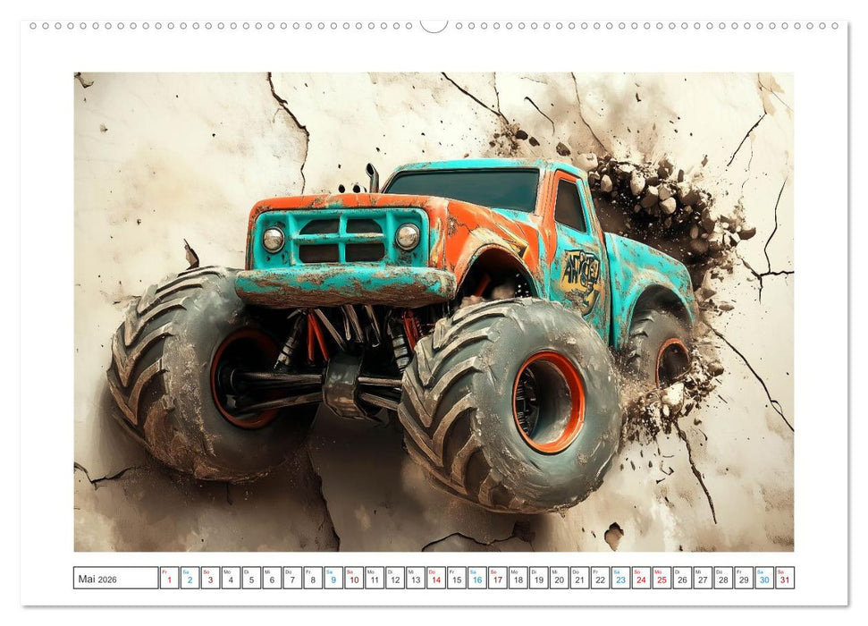 Die Macht der Monstertrucks (CALVENDO Wandkalender 2026)