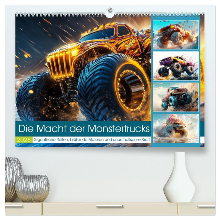 Die Macht der Monstertrucks (CALVENDO Premium Wandkalender 2026)