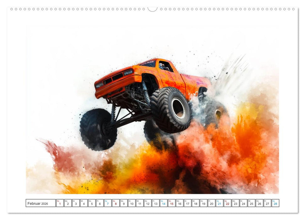 Die Macht der Monstertrucks (CALVENDO Premium Wandkalender 2026)