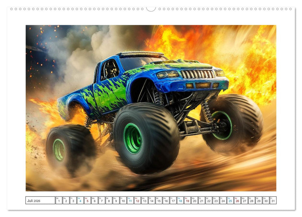 Die Macht der Monstertrucks (CALVENDO Premium Wandkalender 2026)