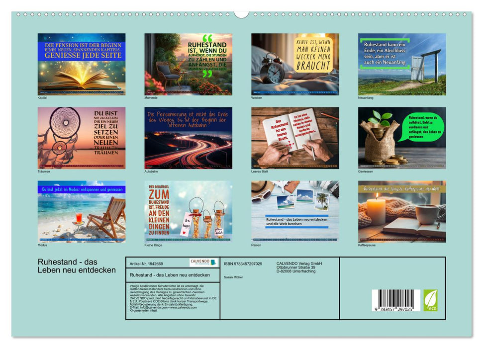 Ruhestand - das Leben neu entdecken (CALVENDO Premium Wandkalender 2026)