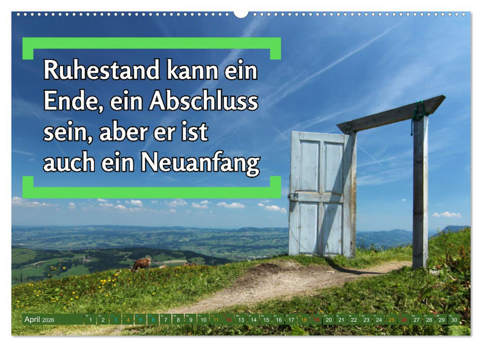 Ruhestand - das Leben neu entdecken (CALVENDO Premium Wandkalender 2026)