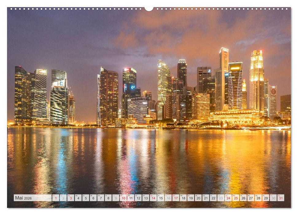 Skylines weltweit (CALVENDO Premium Wandkalender 2026)
