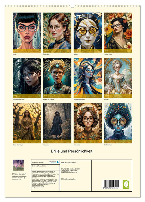 Brille und Persönlichkeit (CALVENDO Premium Wandkalender 2026)