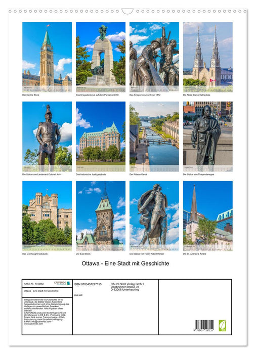 Ottawa - Eine Stadt mit Geschichte (CALVENDO Wandkalender 2026)