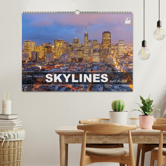 Skylines weltweit (CALVENDO Wandkalender 2026)